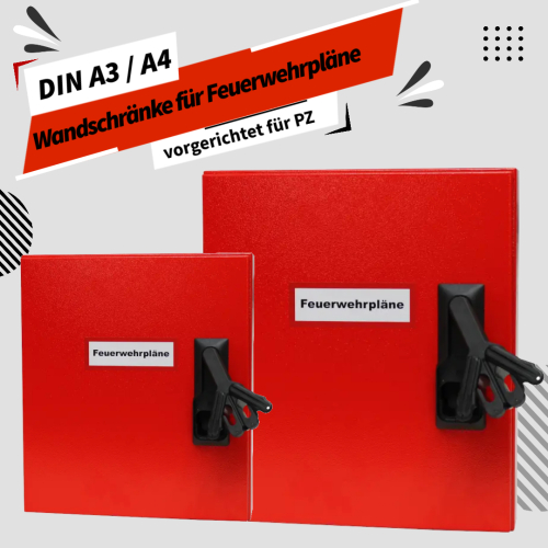 Wandschränke für Feuerwehrpläne DIN A3 DIN A